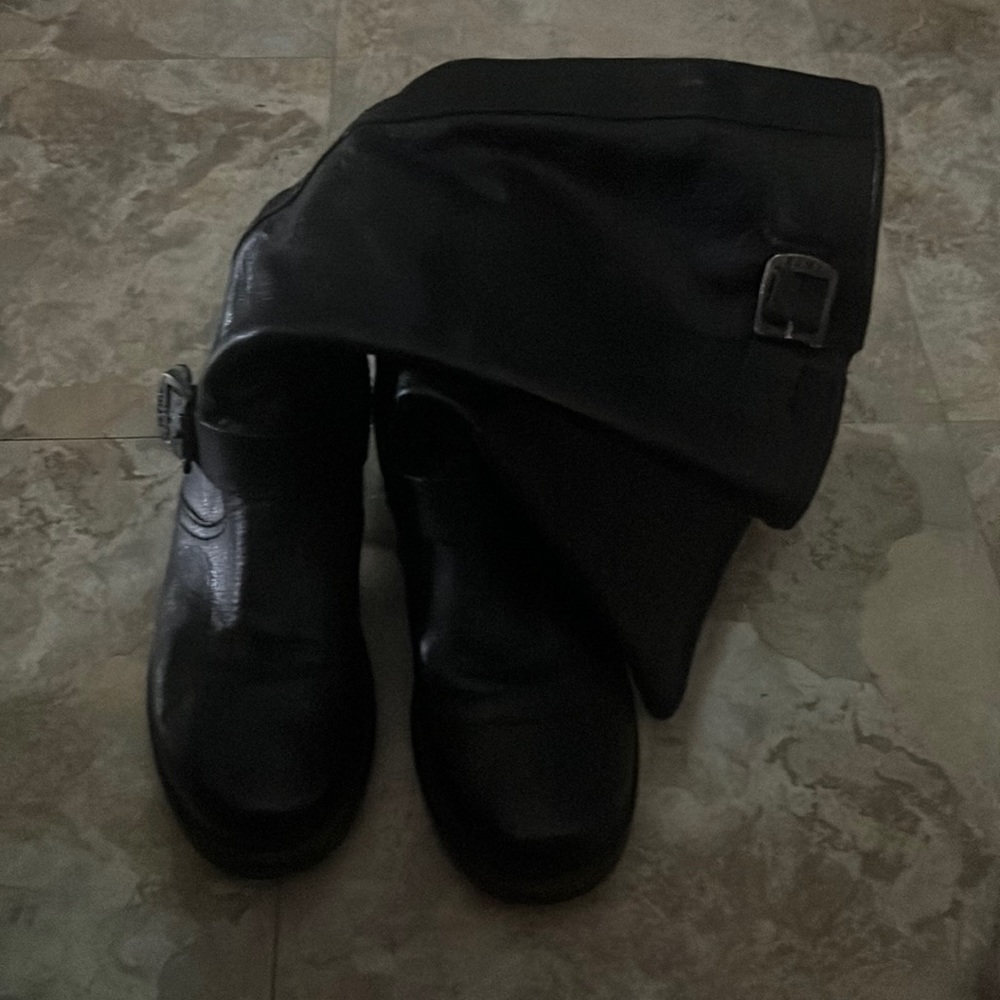 Black Frye engineer boots